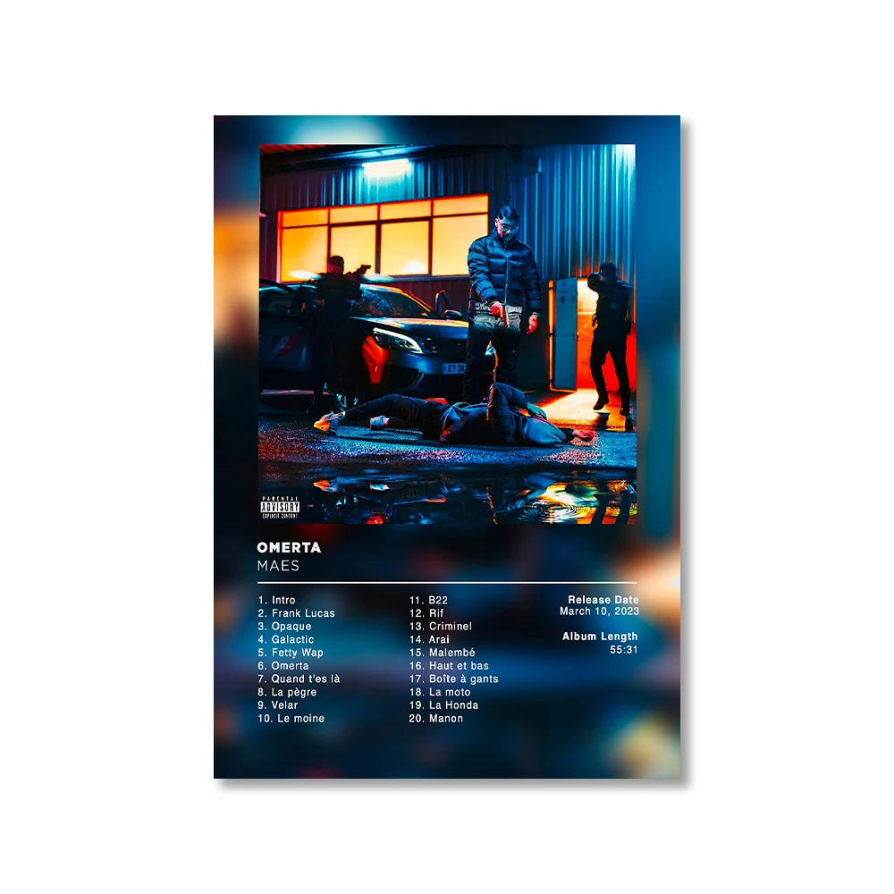 Modern Music Albums Wall Art Poster Prints Pop Music Album Covers Canvas Painting Picture for Living Room Home Decor