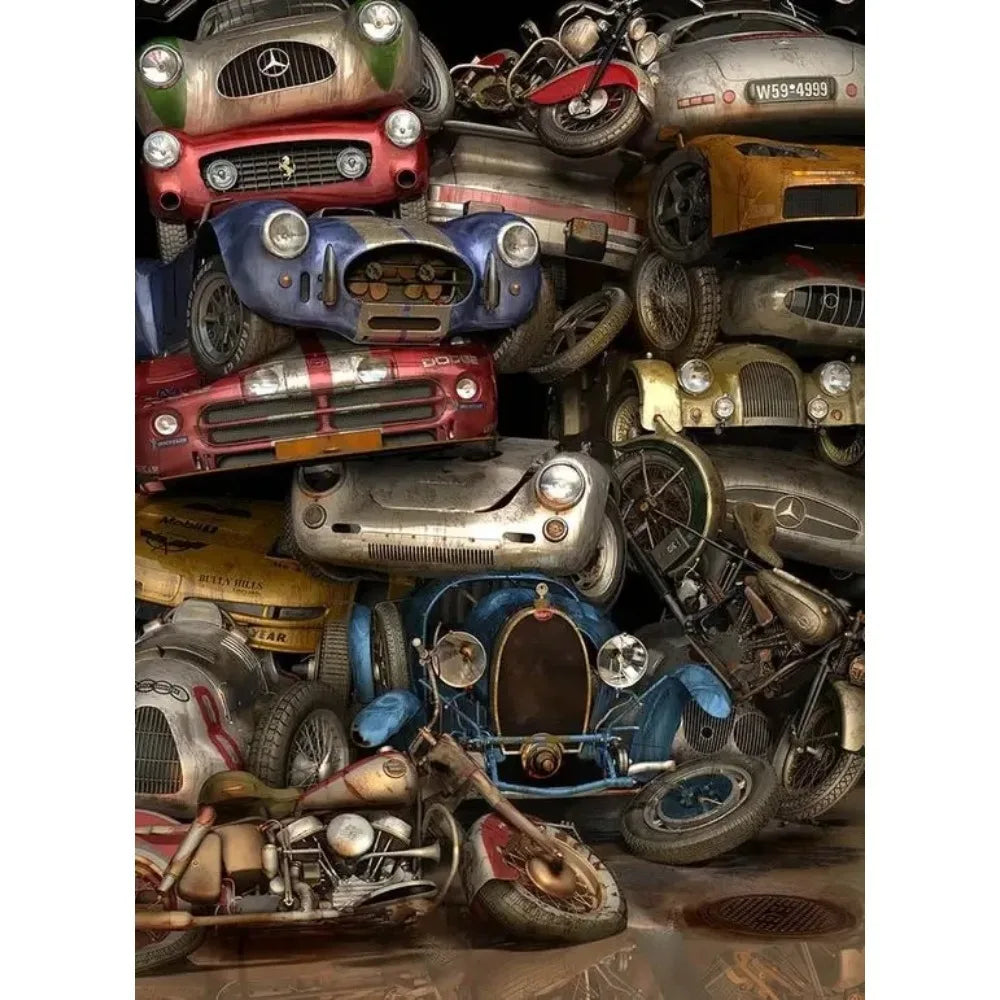 Retro Sports Car Racing Modification Art Poster Comic Canvas Painting Wall Print Picture For Living Room Home Decor Posters