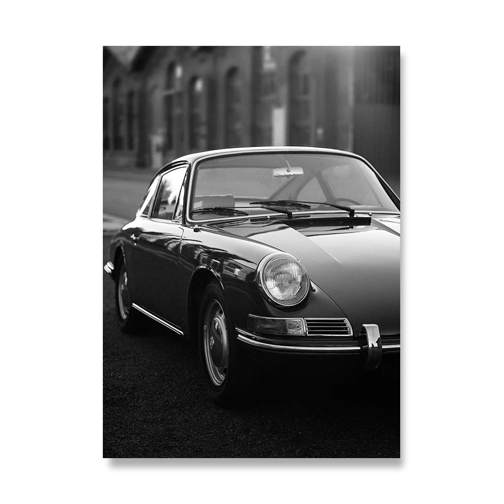 Large Fashion Luxury Car Wall Art Simple Black and White Supercar HD Canvas Poster Prints Home Living Room Decoration No Frame