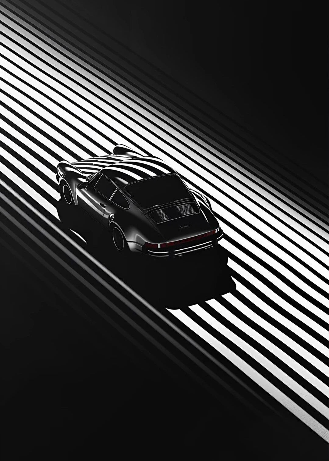 Black and White Luxury Car Art Poster Poster Canvas Painting Print Home Living Room Bedroom Entrance Bar Cafe Art Decoration