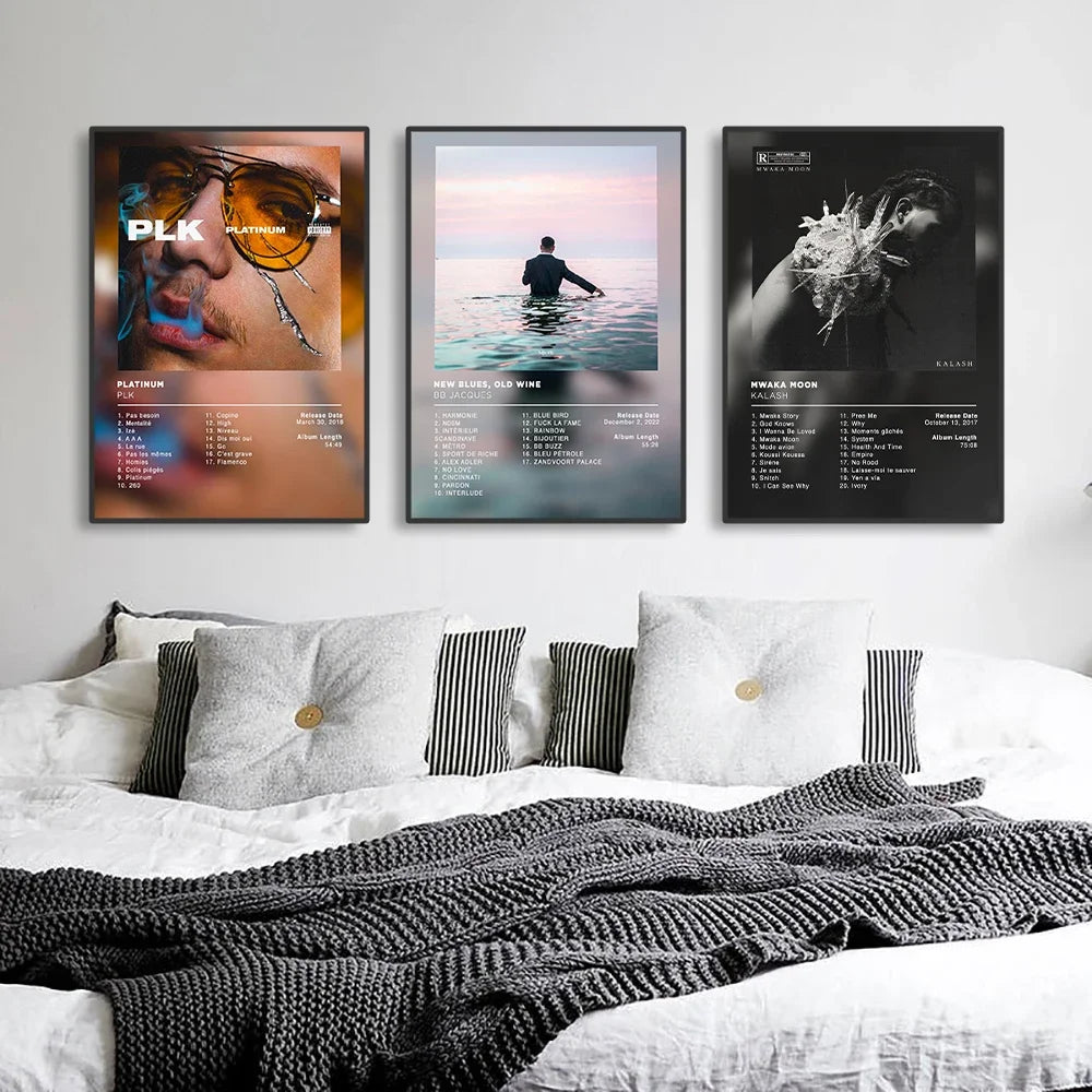 Modern Music Albums Wall Art Poster Prints Pop Music Album Covers Canvas Painting Picture for Living Room Home Decor