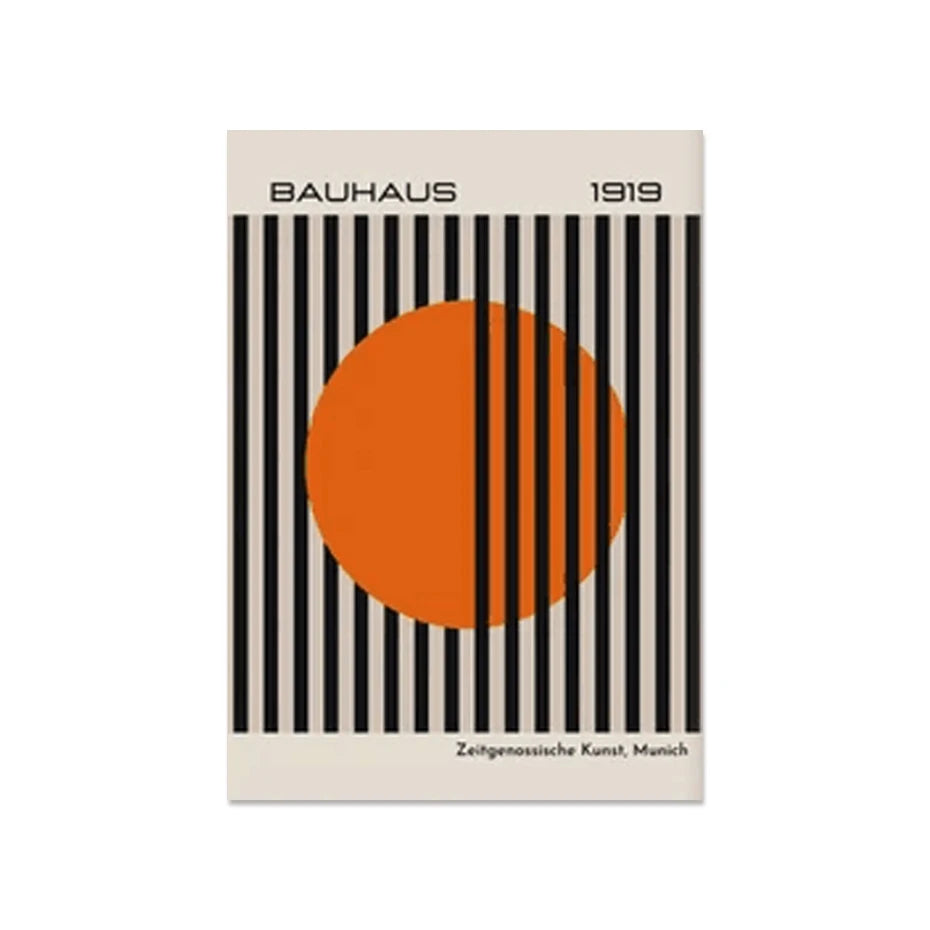 Mid Century Modern Bauhaus Abstract Geometric Posters Wall Art Canvas Painting Prints Pictures Gallery Living Room Interior Home