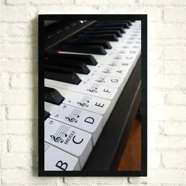 Flowers Music Posters and Prints Canvas Painting Black and White Piano with Wall Art Women Pictures for Living Room Home Decor