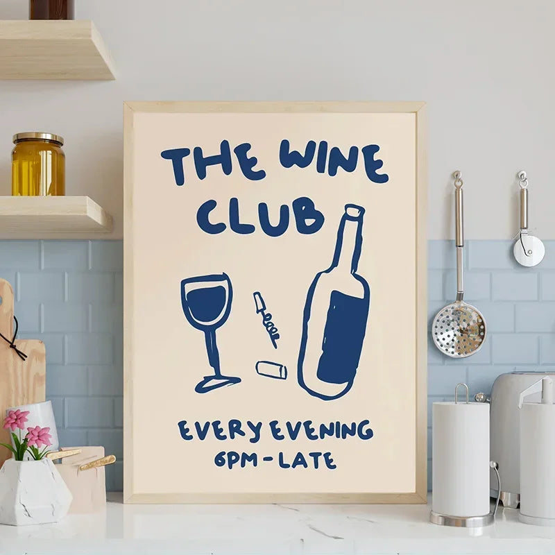Modern Kitchen Art Wine Coffee Afternoon Tea Delicious Food Posters Canvas Paintings Wall Art HD Pictures Bar Club Home Decor