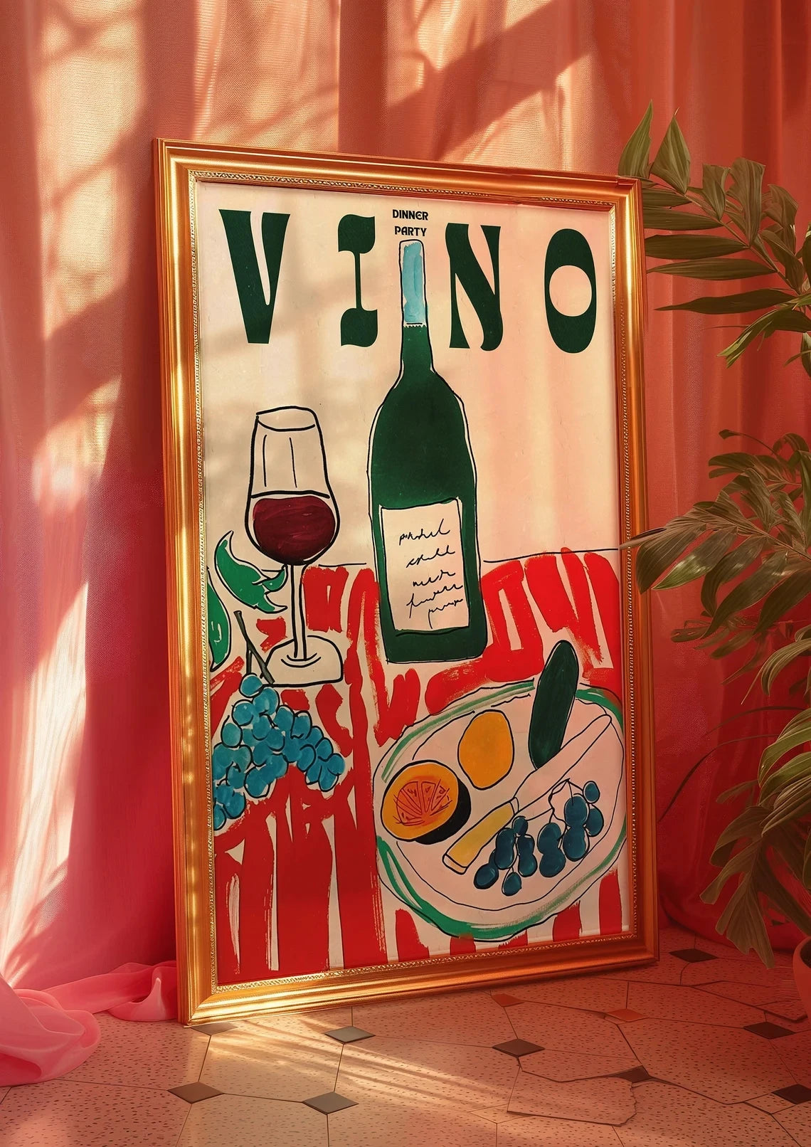 Vintage Kitchen Wine Banquet Wall Art Prints Canvas Painting Poster Picture For Living Room Bedroom Home Decor Gift