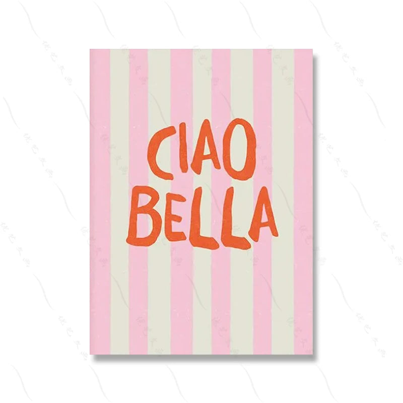 Italy Summer Wall Art Set of 12 Prints Dolce Vita Kitchen Decor Bar Cart Wall Art Amalfi Coast Room Decor Eclectic Gallery