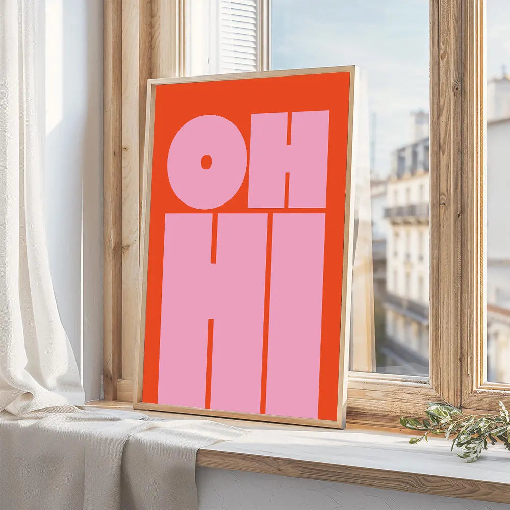 Modern Text OH HI OK Poster Prints Motivational Quote Canvas Painting Wall Art Picture for Study Studio Living Room Home Decor