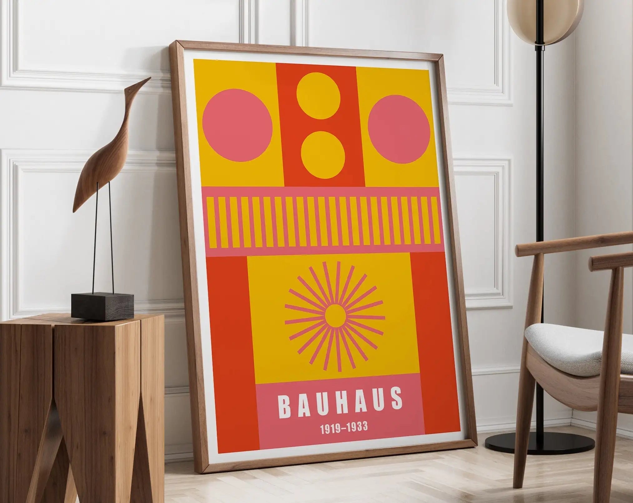 Modernist Bauhaus Geometric Canvas Poster Living Room Wall Art Retro Prints Mid Century Home Decorative Wall Art Painting