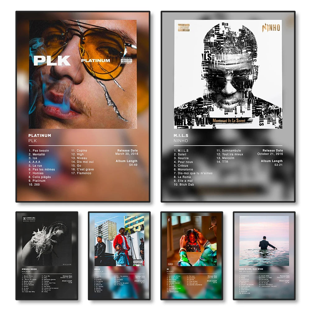 Modern Music Albums Wall Art Poster Prints Pop Music Album Covers Canvas Painting Picture for Living Room Home Decor
