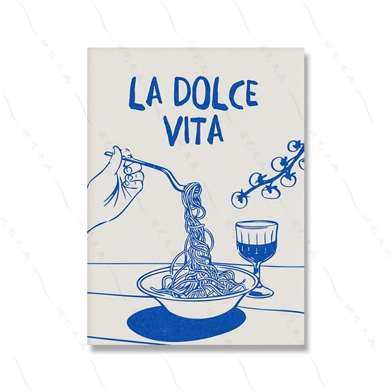 Italy Summer Wall Art Set of 12 Prints Dolce Vita Kitchen Decor Bar Cart Wall Art Amalfi Coast Room Decor Eclectic Gallery