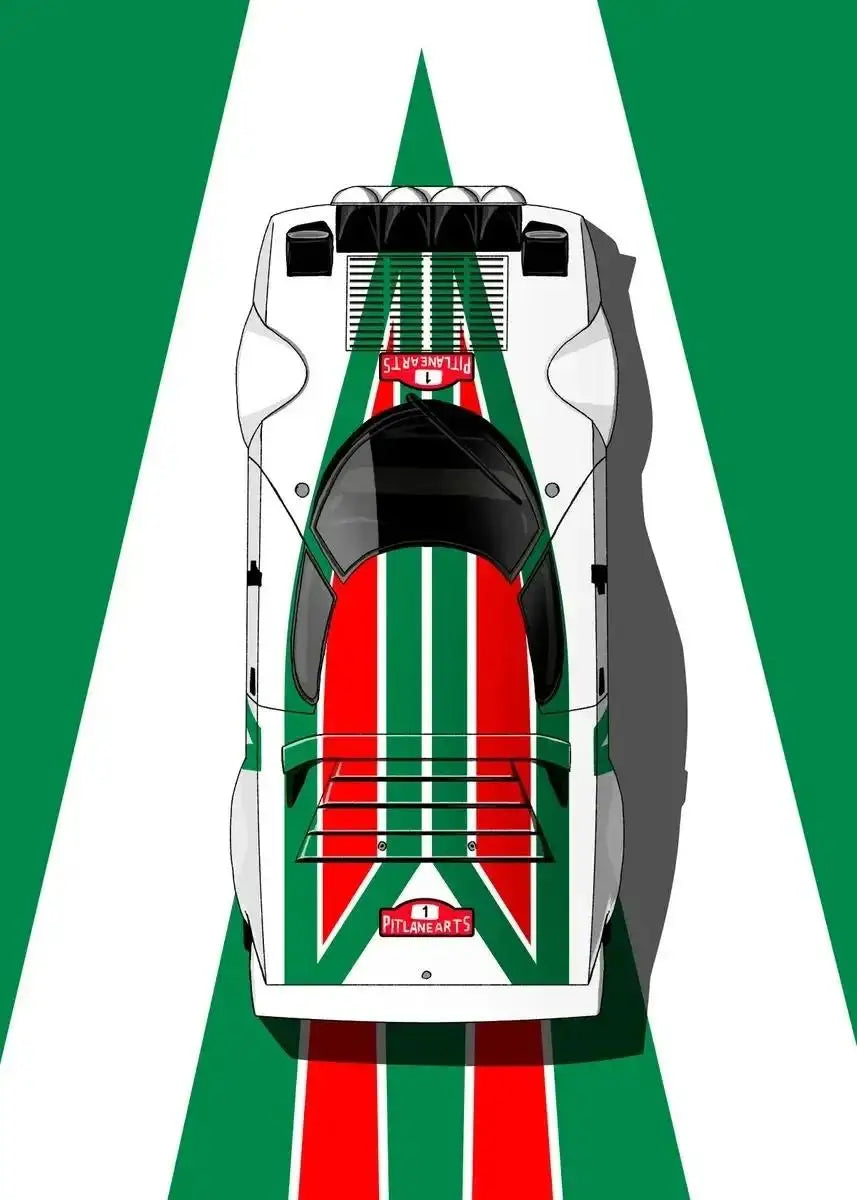 Modern Racing Car Canvas Wall Art  Cartoon Racer Poster for Boys Room Living Room Decor  Aesthetic Motorsport Prints for Home De
