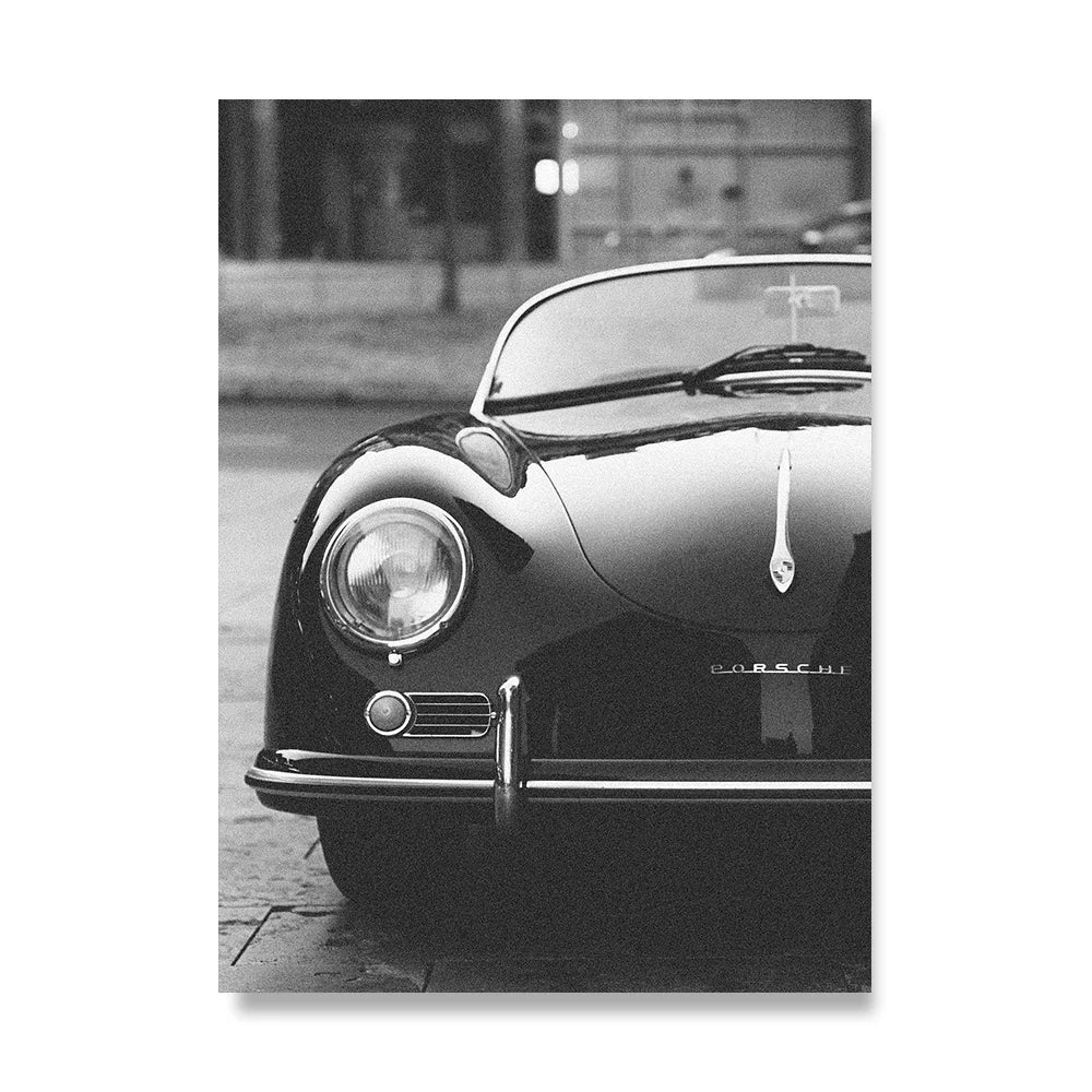 Large Fashion Luxury Car Wall Art Simple Black and White Supercar HD Canvas Poster Prints Home Living Room Decoration No Frame
