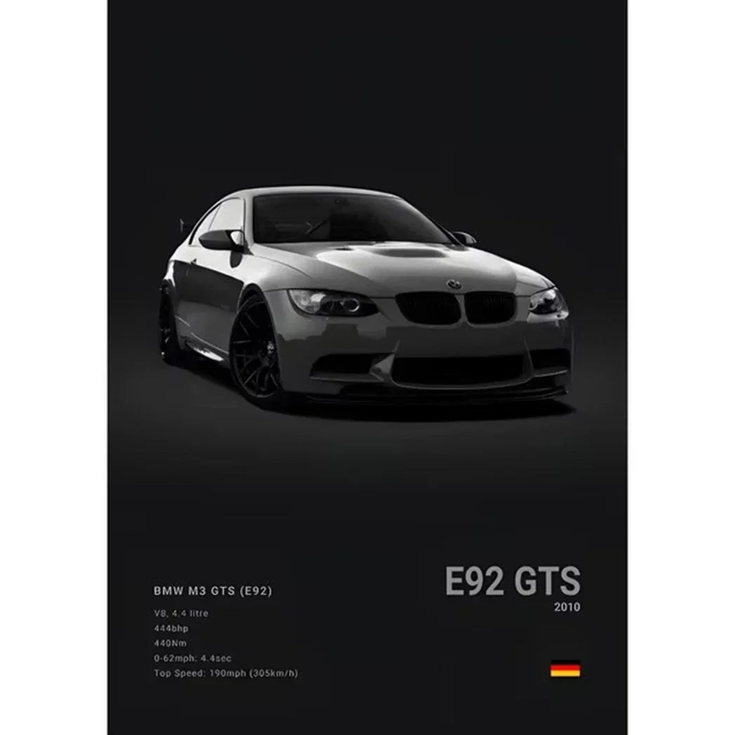 Pop Art Car Wall Art Posters for Modern Home Decor Canvas Prints M2 M3 M4 M5 Z8 CSL GTS Gifts For Car Enthusiasts Pictures Print
