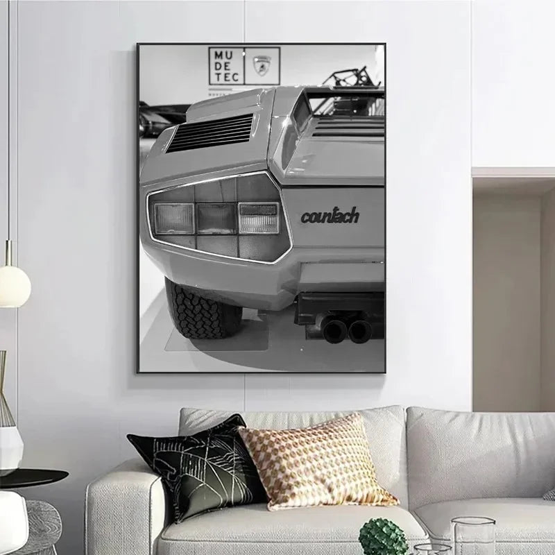 Sports Car Posters And Prints Canvas Painting Portrait Of Middle Ages Black And White Wall Art Pictures Home Bar Room Decoration