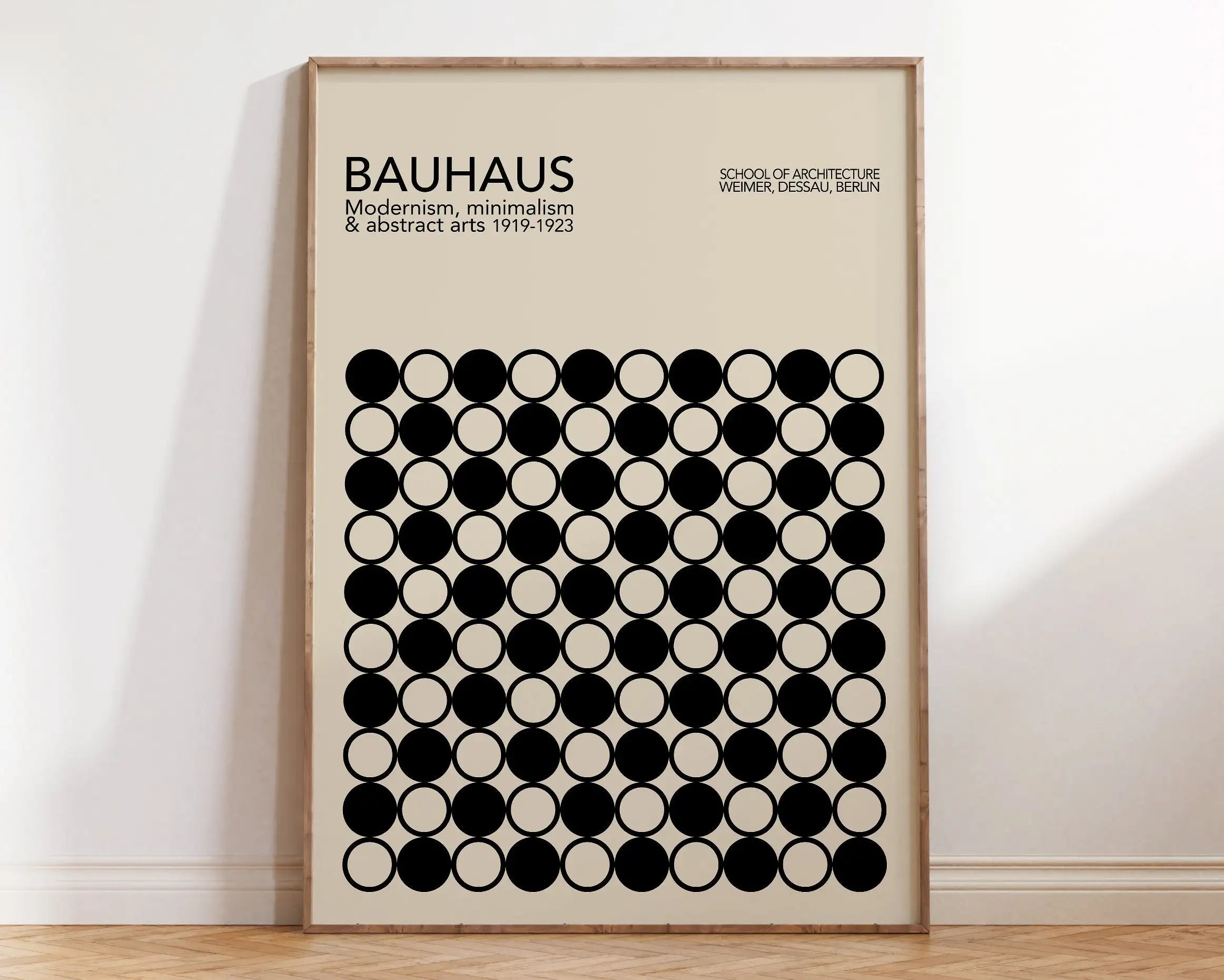 Modernist Bauhaus Geometric Canvas Poster Living Room Wall Art Retro Prints Mid Century Home Decorative Wall Art Painting