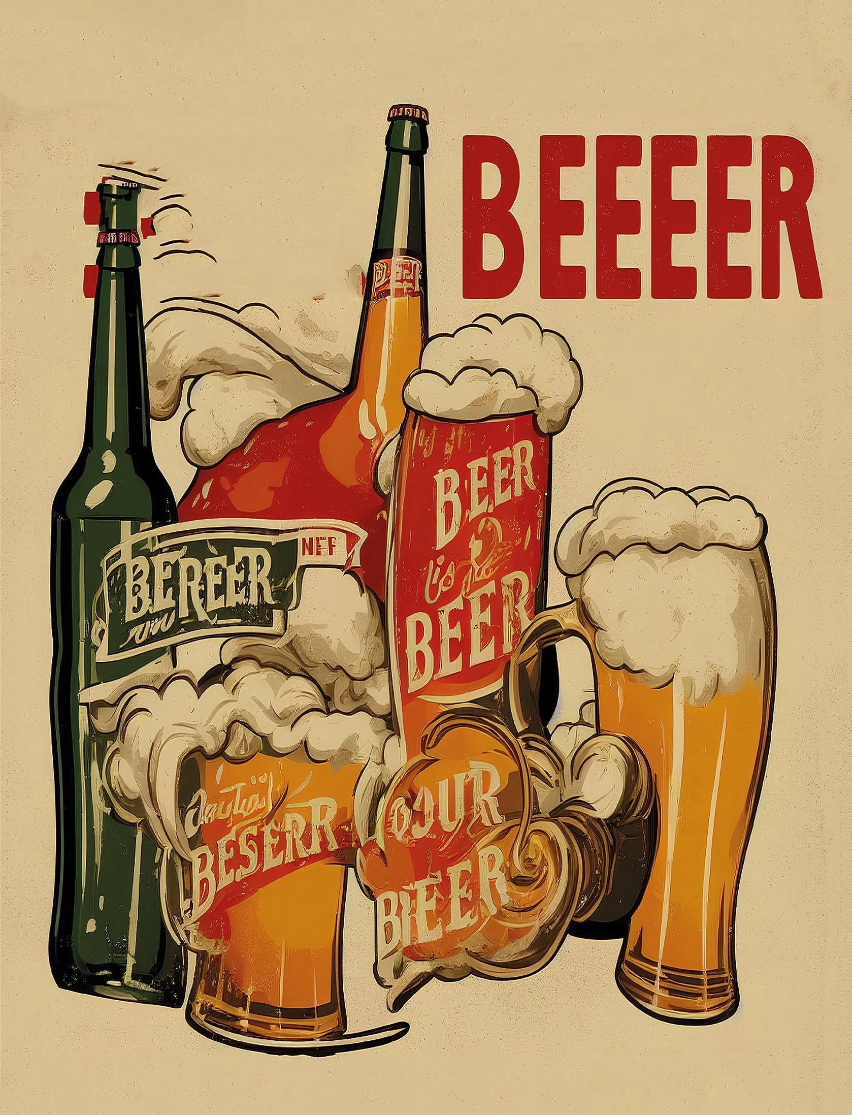 Vintage Wine Advertising Style Whiskey Illustration Bartending Poster Canvas Paintings Wall Art Pictures Bar Club Home Decor