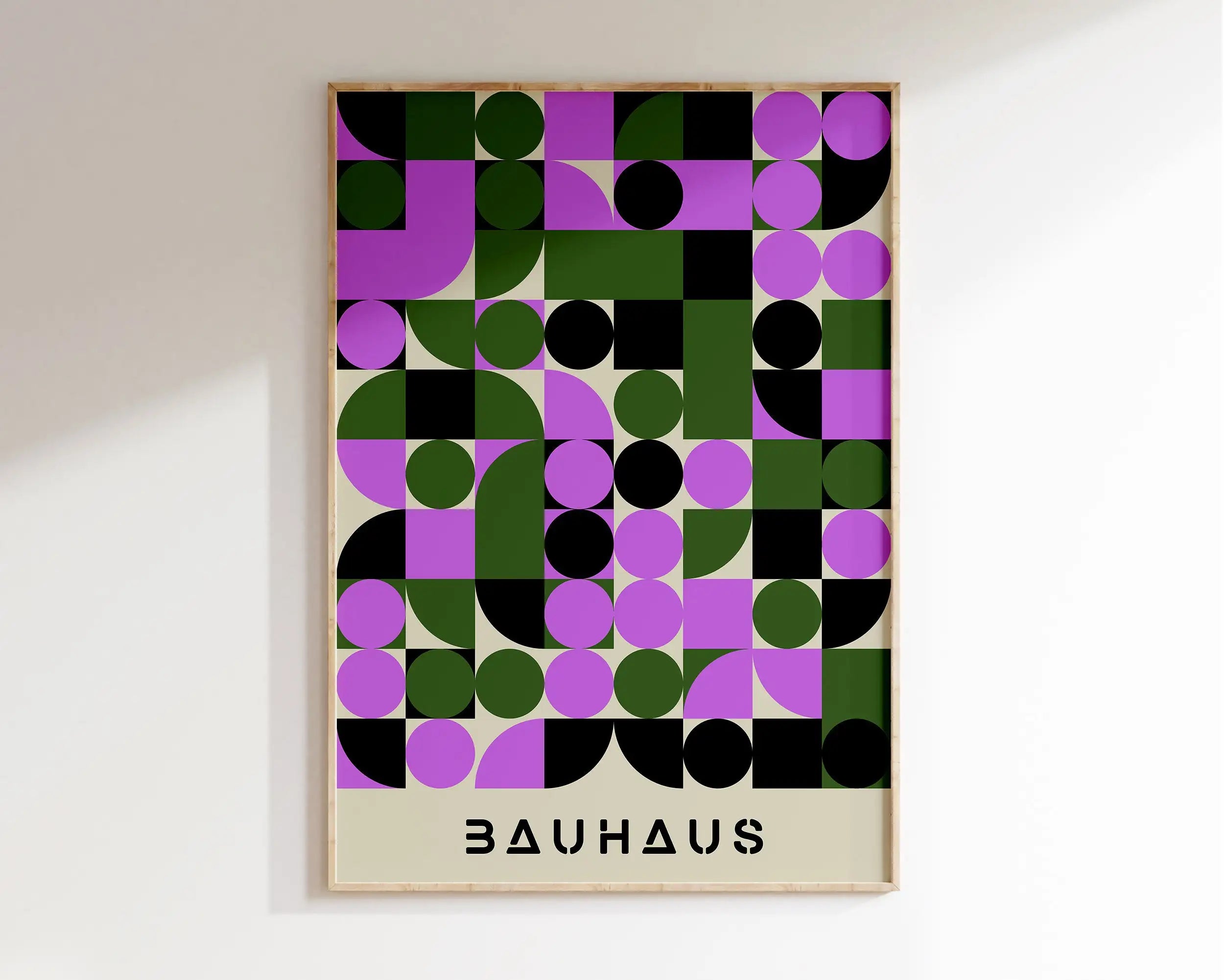 Modernist Bauhaus Geometric Canvas Poster Living Room Wall Art Retro Prints Mid Century Home Decorative Wall Art Painting