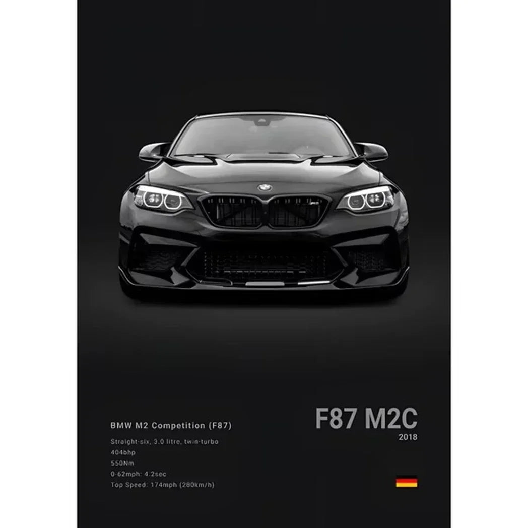 Pop Art Car Wall Art Posters for Modern Home Decor Canvas Prints M2 M3 M4 M5 Z8 CSL GTS Gifts For Car Enthusiasts Pictures Print