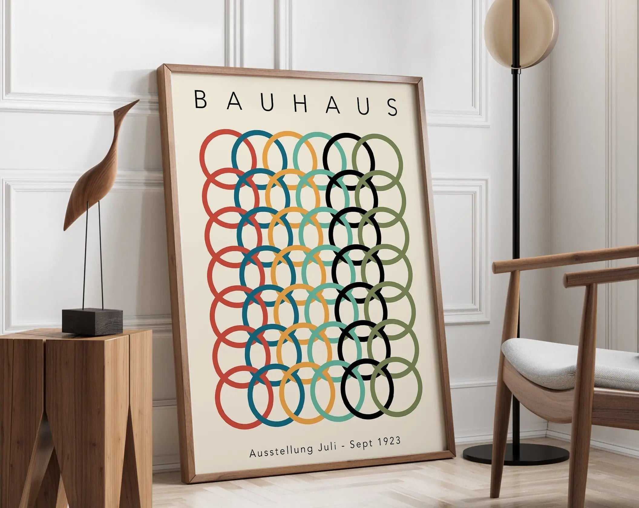 Modernist Bauhaus Geometric Canvas Poster Living Room Wall Art Retro Prints Mid Century Home Decorative Wall Art Painting