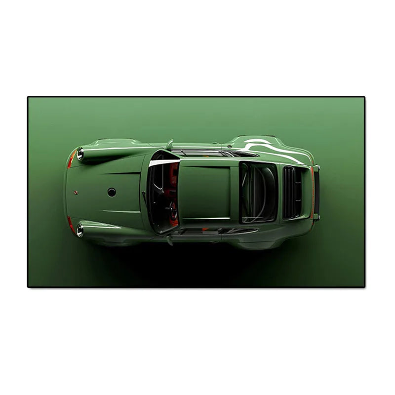 Modern Luxury Sports Car 911 Carrera Canvas Painting Classical Supercar Green Poster And Print Wall Art Living Room Home Decor
