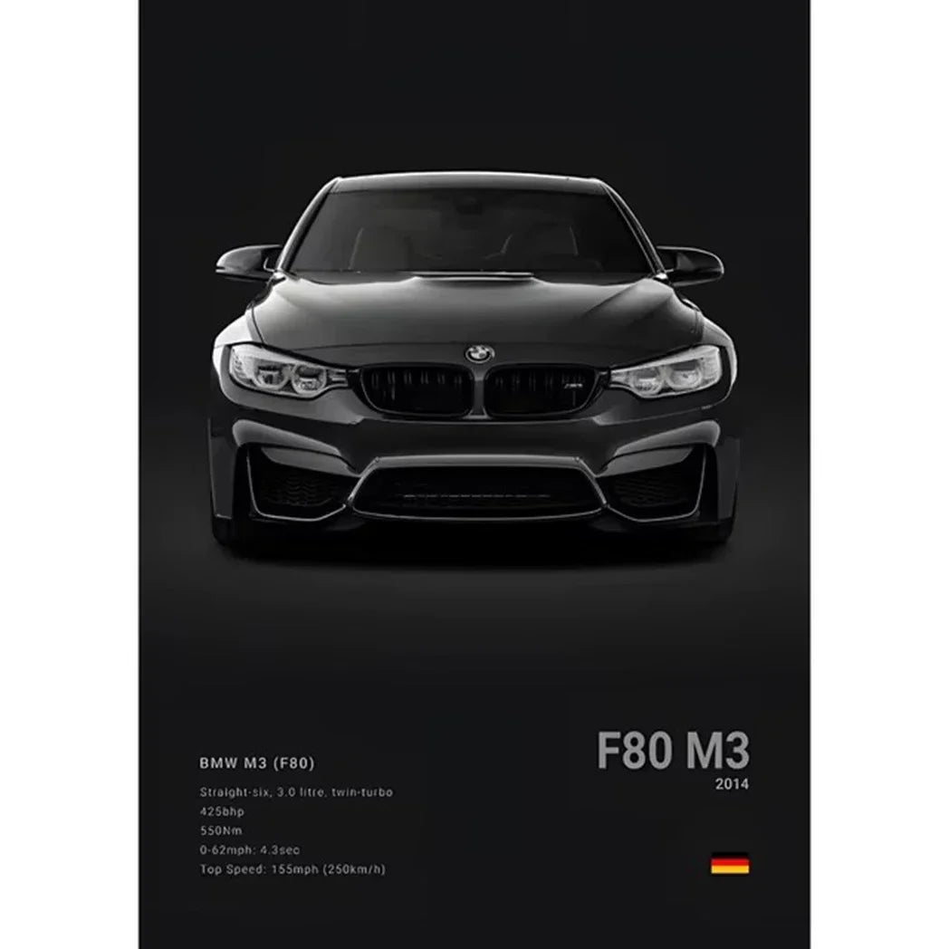 Pop Art Car Wall Art Posters for Modern Home Decor Canvas Prints M2 M3 M4 M5 Z8 CSL GTS Gifts For Car Enthusiasts Pictures Print