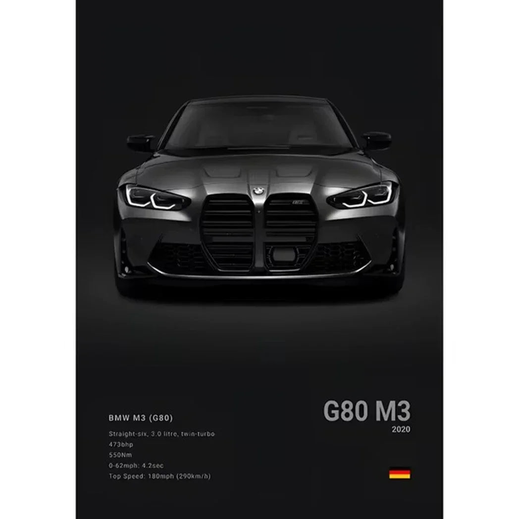 Pop Art Car Wall Art Posters for Modern Home Decor Canvas Prints M2 M3 M4 M5 Z8 CSL GTS Gifts For Car Enthusiasts Pictures Print