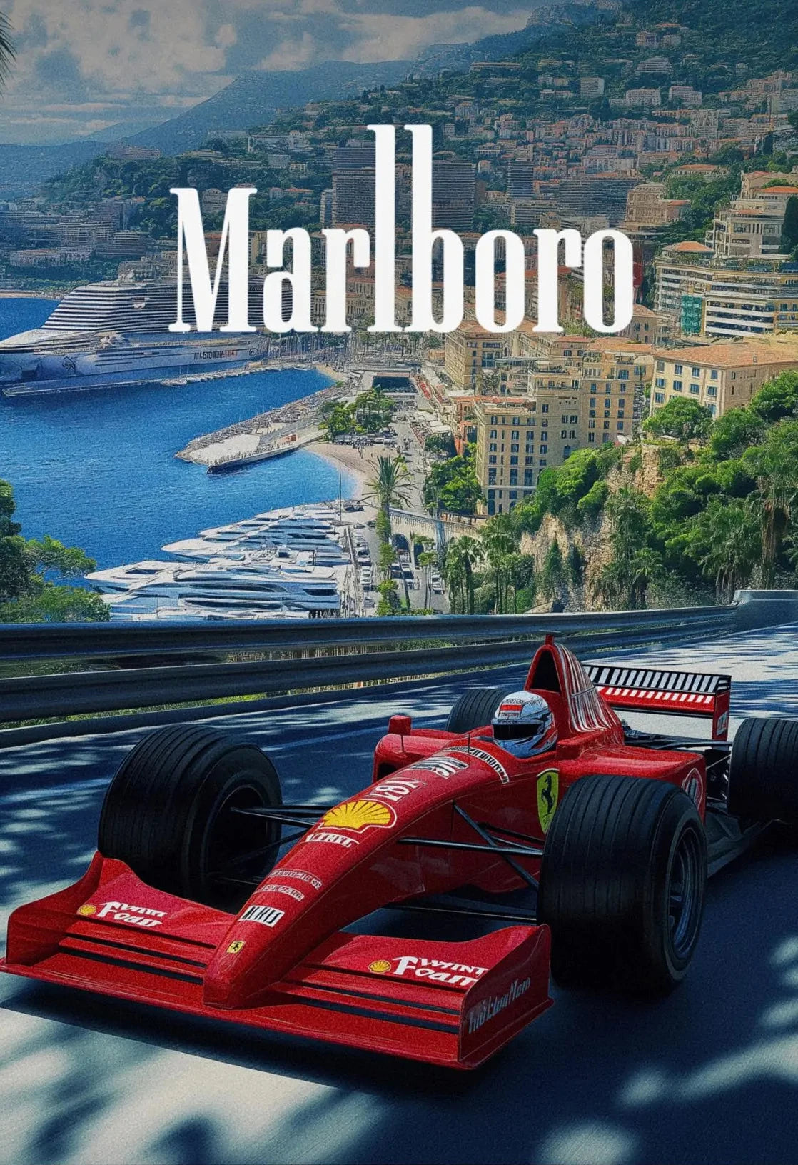 Canvas Painting Vintage Monaco Modern Fashion Racing Sports Car Photo Poster Print Wall Art For Room Home Decor Gift Wall Decor