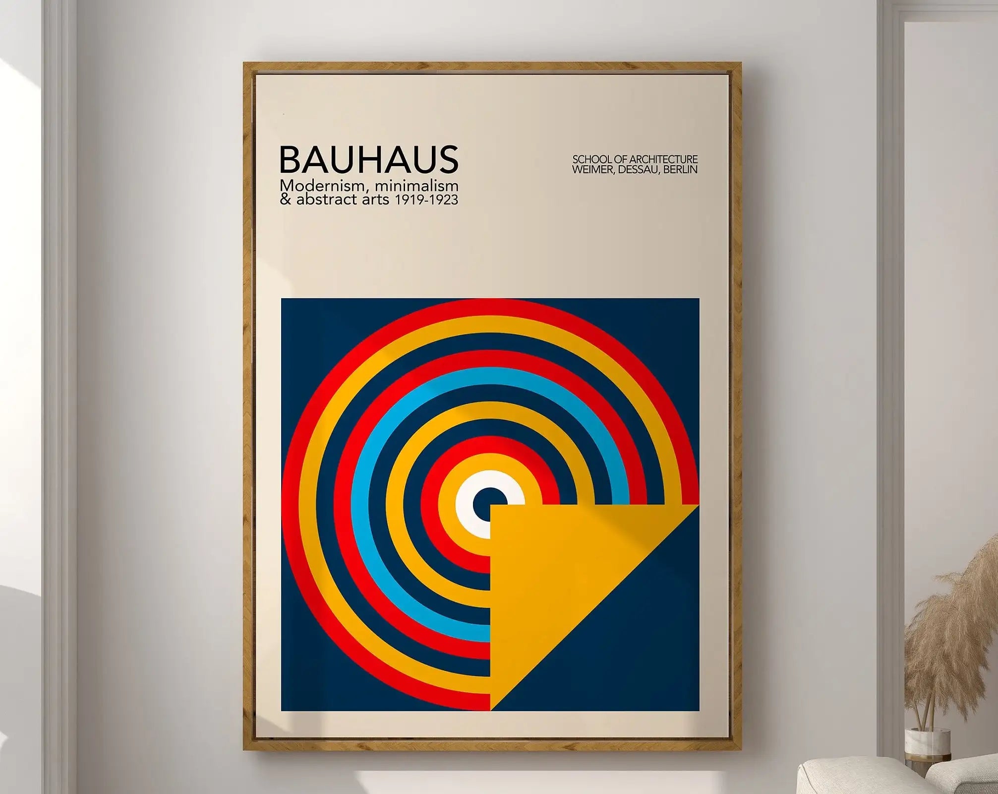 Modernist Bauhaus Geometric Canvas Poster Living Room Wall Art Retro Prints Mid Century Home Decorative Wall Art Painting