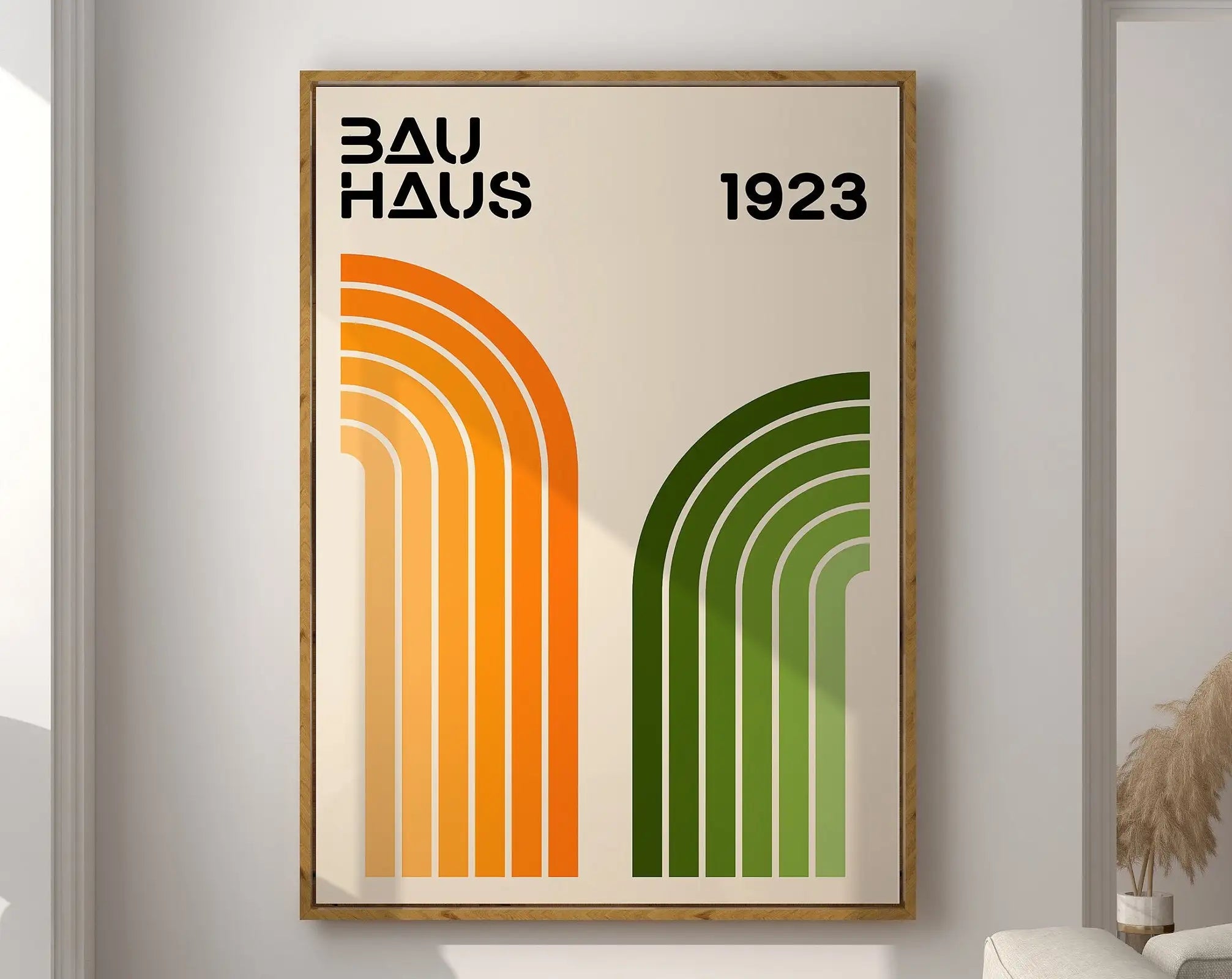 Modernist Bauhaus Geometric Canvas Poster Living Room Wall Art Retro Prints Mid Century Home Decorative Wall Art Painting