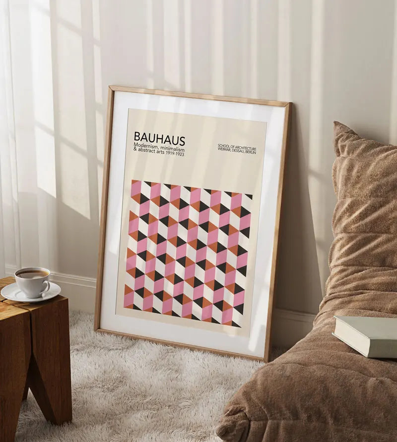 Modernist Bauhaus Geometric Canvas Poster Living Room Wall Art Retro Prints Mid Century Home Decorative Wall Art Painting