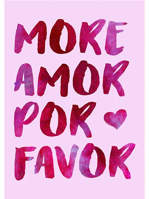 Modern More Mas Amor Por Favor Spanish Quote Canvas Prints Poster Print Pink Painting Bedroom Picture Decoration Cuadro No Frame