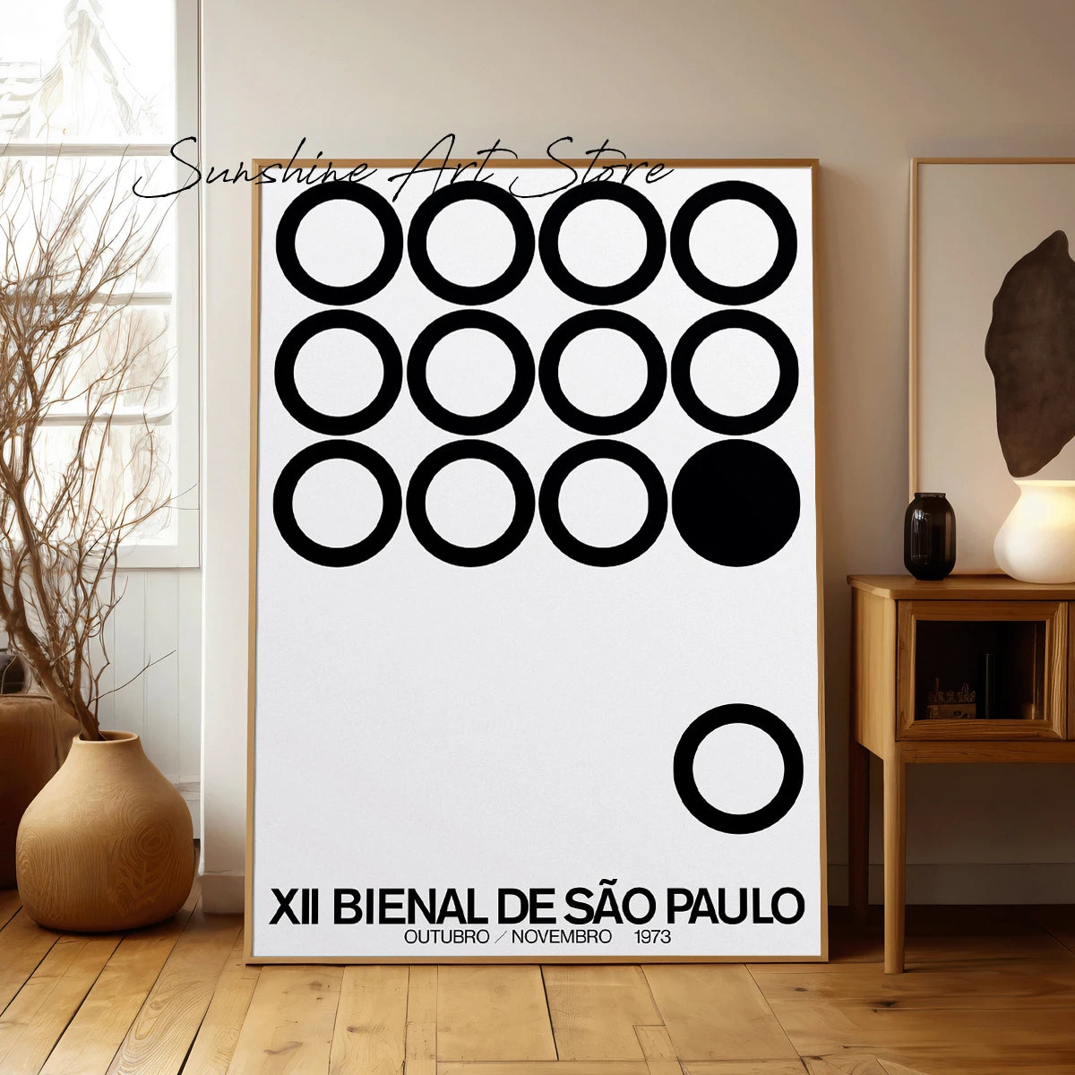 Modernist Gallery Art Exhibition Poster Canvas Printing Vintage Abstract Exhibition Advertising Wall Art Decor Home Room Decor