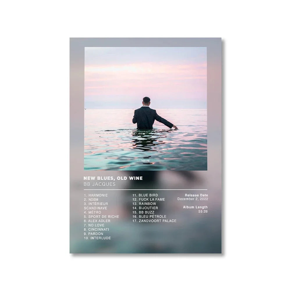 Modern Music Albums Wall Art Poster Prints Pop Music Album Covers Canvas Painting Picture for Living Room Home Decor